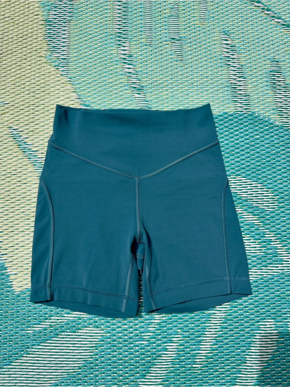 Lululemon Every Arc Nulu Bike Shorts Desert Teal 6” inseam